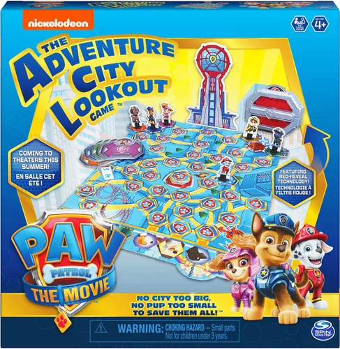 Vista 13 de PAW Patrol: The Movie, Paquete de 4 Juegos de Adventure City Memory Match, Pop-Up, Dominó de Madera y Juegos Lookout, Juguetes de PAW Patrol