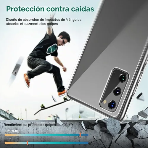 Vista 5 de HOOMIL - Funda para Samsung Galaxy S20, antiamarilleo, transparente