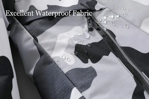 Vista 5 de Chaqueta de esquí impermeable con capucha para hombre, abrigo cálido de nieve para el invierno