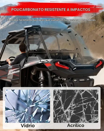 Vista 4 de StarknightMT 14-23 RZR XP - Parabrisas trasero resistente al agua