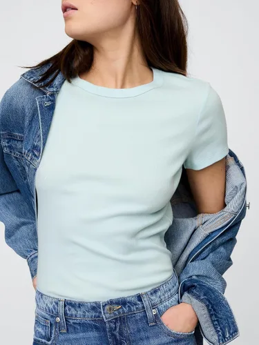 Vista 4 de Gap Top de punto acanalado sólido para mujer