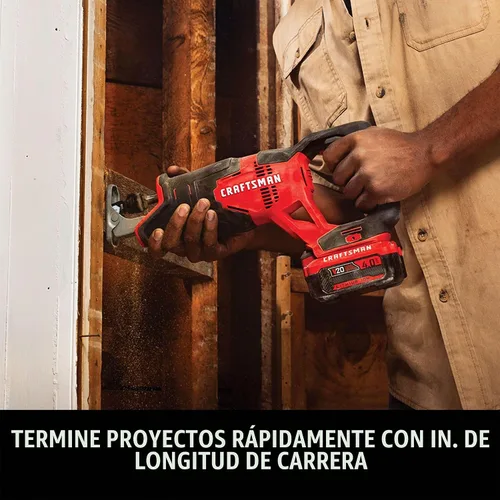 Vista 9 de CRAFTSMAN V20 Kit combinado de herramientas eléctricas inalámbricas de 4 herramientas con 2 baterías y cargador (CMCK400D2)
