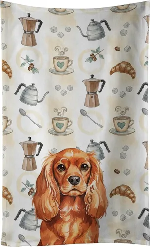 Vista 374 de Caroline's Treasures Afghan Hound - Toalla de cocina para barra de café, terciopelo frontal y lazo de algodón, lavable a máquina Sabueso afgano