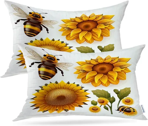 Vista 56 de Batmerry Autumn Maple Leaves Throw Pillow Covers, red Fall Orange Leaves Decorative Pillow Covers Digital Printing Blended for Couch Sofa Bed