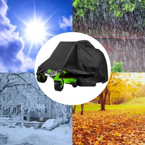 Vista 3 de Amberr Cubierta para cortacésped de giro cero para exteriores, ajuste universal para cortacésped y accesorios, cubierta de protección UV impermeable