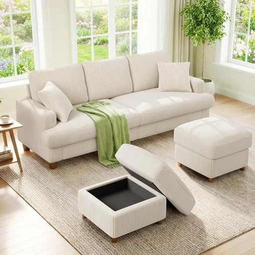 Vista 41 de Kidirect Silla de acento extragrande de 35.5 pulgadas, sillas de sala de montaje fácil, silla de lectura de pana para dormitorio, sillas de acento