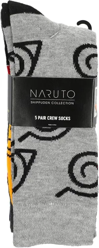 Vista 6 de Naruto Character Crew Calcetines paquete de 5 Naruto
