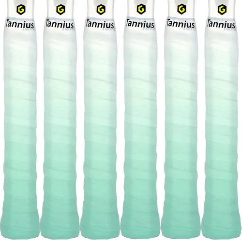 Vista 14 de Tacky - Cinta de agarre para raqueta de tenis, paquete de 6 agarres de tenis, cinta absorbente y mejorada para raqueta de tenis (color degradado)