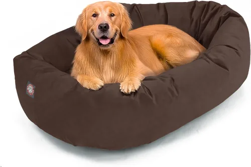 Vista 35 de Majestic Pet Cama para Perros de 52 Pulgadas de Ante Calmante Lavable 52x35x11 (Pulgadas) – Acogedora Cama Redonda para Perros con Forma de Dona