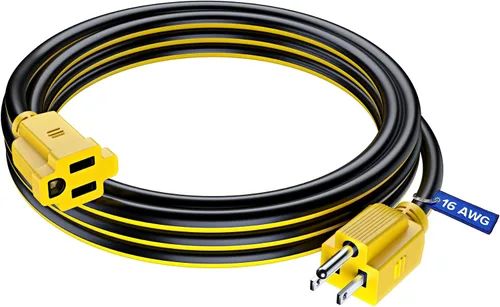 Vista 22 de Maximm Cable de extensión negro y azul de 10 pies, SJTW de 16 AWG