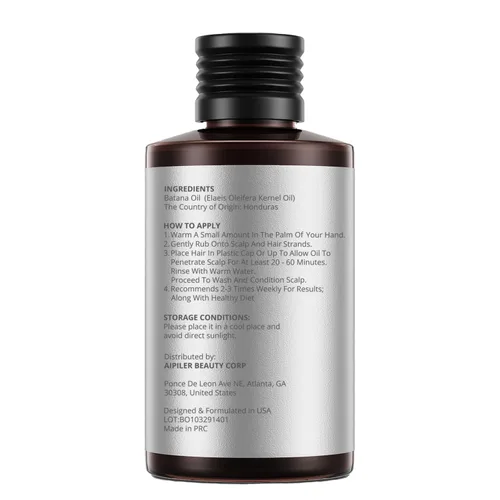 Vista 6 de AIPILER Aceite de batana orgánico para fortalecer el cabello: tratamiento sin refinar para cabello rizado/enrollado/ondulado