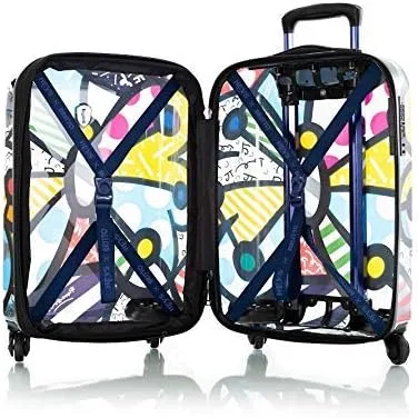 Vista 4 de Heys Britto - Equipaje giratorio transparente de 21 pulgadas, mariposa transparente