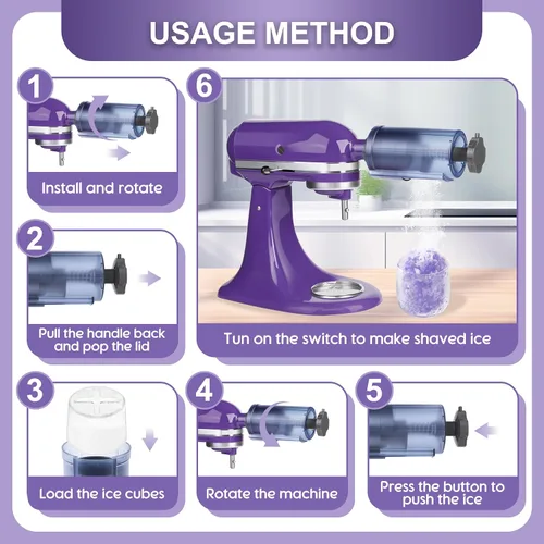 Vista 5 de Accesorio de hielo afeitado para batidoras de pie KitchenAid, 8 moldes, sustituye a KSMSIA