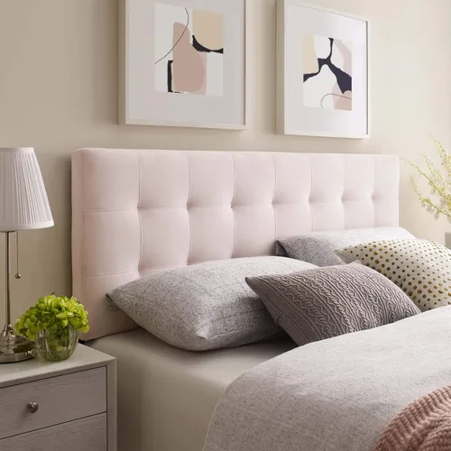 Vista 7 de Modway Lily Biscuit - Cabecero de terciopelo con estilo capitoné para cama individual, color gris