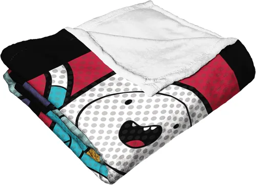 Vista 3 de Northwest Adventure Time - Manta de seda táctil, 50 x 60 pulgadas, Adventure Comic