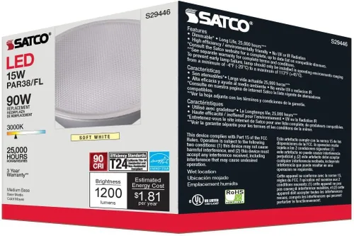 Vista 8 de Satco Bombilla S29446, blanco cálido