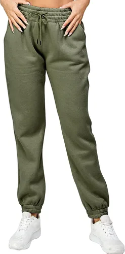 Vista 22 de IUUI Pantalones deportivos de cintura alta para mujer, con bolsillos, de algodón, holgados, atléticos