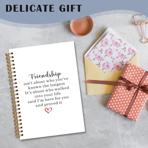 Vista 5 de Cuadernos de espiral de amistad, regalos de amistad para mujeres, amigos, diario, regalos para mejores amigas, diarios para escribir, cuaderno
