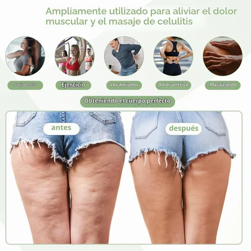 Vista 4 de AICNLY 6 herramientas de masaje de terapia de madera para moldear el cuerpo, rodillo corporal multifuncional para anticelulitis y dolor muscular