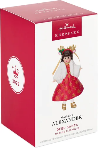 Vista 7 de Adorno de Navidad Hallmark Keepsake 2025, Señora Alexander Venado Papá Noel, Regalos para Ella