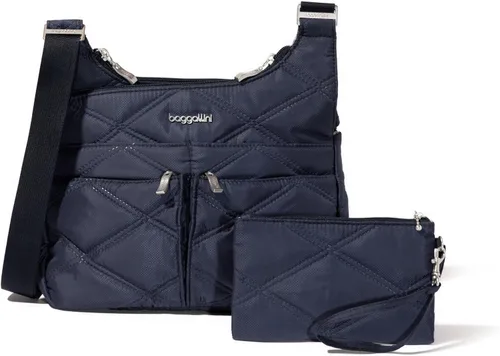 Vista 17 de Baggallini Crossbody Travel Bag 11x8.5 Lightweight Water-resistant Nylon Handbag Manzana