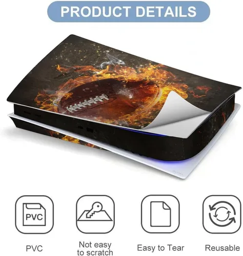 Vista 4 de AoHanan Juego de fútbol americano PS5 Skin consola y controlador Accesorios Cover Skins Anime Vinilo Cover Sticker Set completo para Playstation 5
