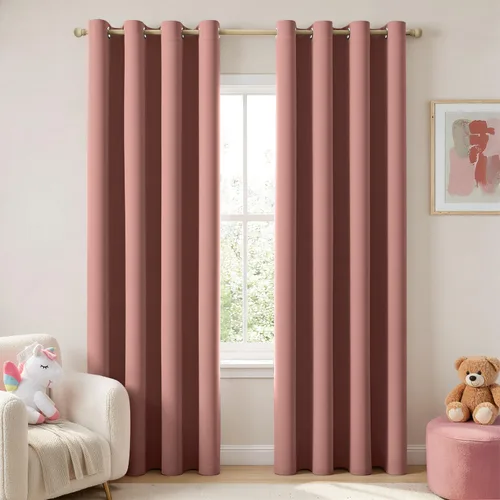 Vista 40 de MIULEE Cortinas opacas para dormitorio o sala de estar, juego de 2 paneles de cortina para ventana con aislamiento térmico y bloqueo de luz