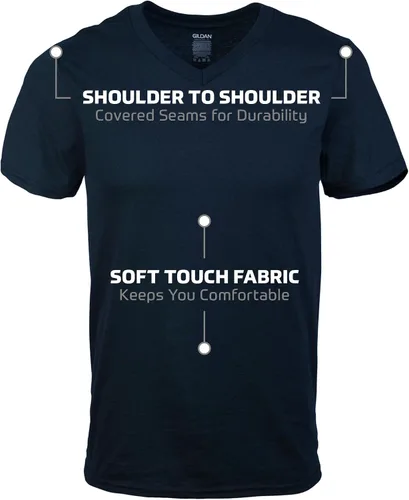 Vista 2 de Gildan G1103 - Camisetas de cuello en V para hombre, paquete múltiple