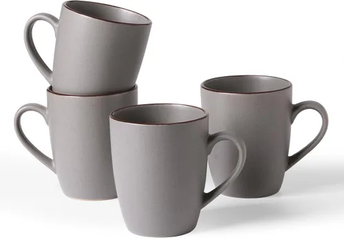 Vista 11 de famiware Venus - Tazas de café para 4, juego de tazas de 12 onzas, taza para beber con asa para café, té, cacao, leche, carbón