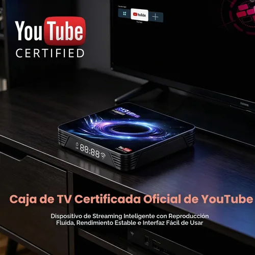 Vista 2 de Android TV Box 14.0, YouTube certificó 4K 4GB/32GB RK3539 10/100M Ethernet