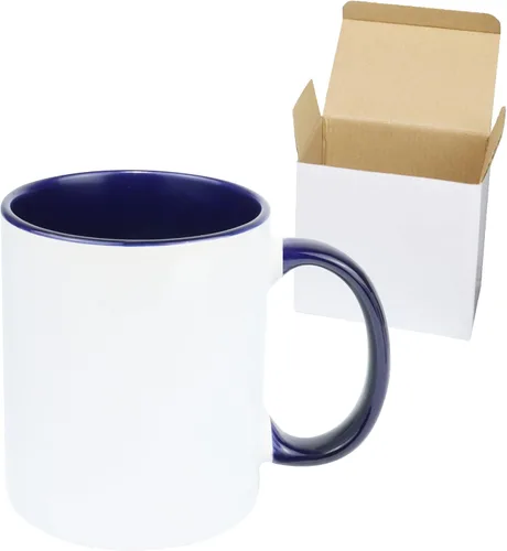 Vista 13 de Taza de café de cerámica de 11.0 onzas para sublimación, embalada en caja blanca 12 colores mezclados
