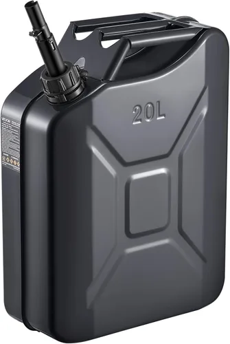 Vista 12 de VEVOR Recipiente de combustible de metal, 5.3 galones, bidón de combustible con boquilla y mango cómodo, caudal máximo de 6 l/min, tanque de gas
