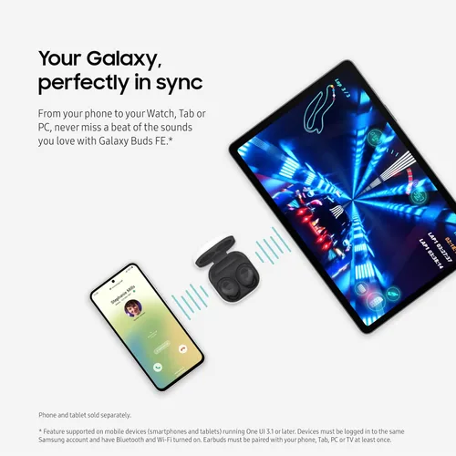 Vista 8 de Samsung Galaxy Buds FE Auriculares inalámbricos Bluetooth, ajuste cómodo y seguro en el oído, cambio automático de audio, control táctil, asistente