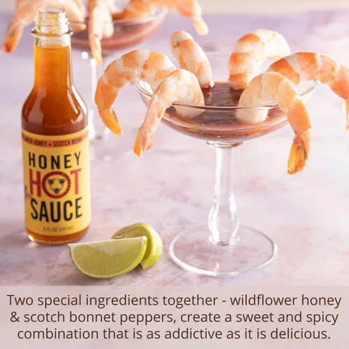 Vista 3 de Savannah Bee Company - Salsa picante de miel - Dulce y picante 100% pura - Infundido con deliciosa miel de flores silvestres y pimientos escoceses