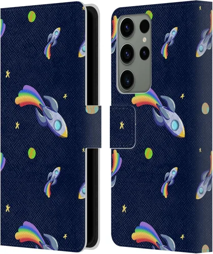 Vista 7 de Head Case Designs Officially Licensed Carla Morrow Colorful Space Dice Patterns Leather Wallet Case Compatible with Samsung Galaxy A07 4G