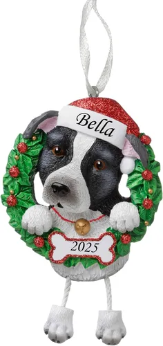 Vista 17 de Adorno personalizado para 2025, raza pura de perro Beagle, adorno para árbol de Navidad, decoración profesional personalizada, regalo para cachorro