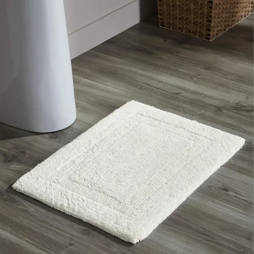 Vista 443 de Better Trends - Juego de 2 alfombras de baño 100% algodón, extra suaves, con borlas, de 17" x 24", alfombra de baño superabsorbente y reversible