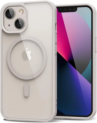 Vista 198 de oakxco Funda magnética transparente compatible con Magsafe, bonita funda delgada y transparente de poliuretano termoplástico no amarillenta, carcasa