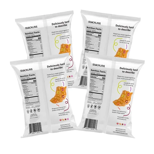Vista 2 de SNACKLINS Chips Crujientes a Base de Plantas Variedad de 4 Sabores – Nacho, BBQ, Teriyaki, Bahía de Chesapeake, sin gluten, sin granos, 100% kosher