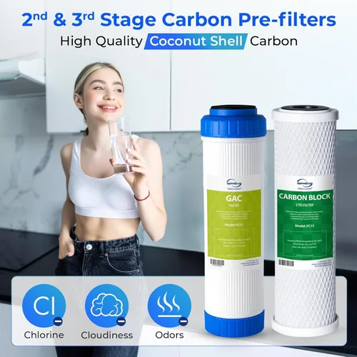 Vista 7 de iSpring RCC7AK - Sistema de filtro de agua potable por ósmosis inversa de 6 etapas con reimineralización alcalina, pH natural, color blanco