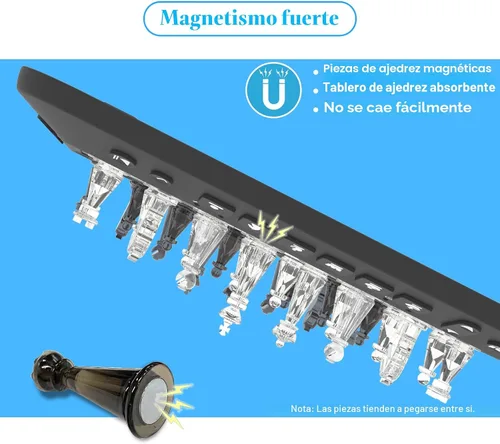Vista 5 de Tablero de ajedrez electrónico P6, computadora de ajedrez, tablero de ajedrez inteligente parlante, juego de ajedrez electrónico magnético con LED
