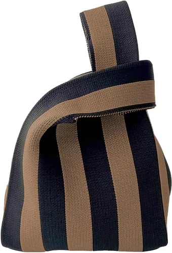 Vista 26 de Bolso pequeño con nudo de muñeca para mujer Tricolor negro.