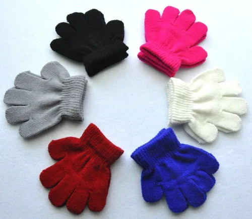Vista 3 de BaiX Guantes de escritura de punto para niños y niñas, de 1 a 3 años
