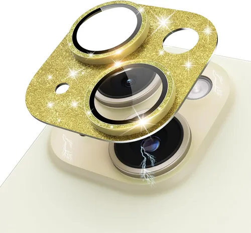 Vista 9 de Compatible con iPhone 15/iPhone 15 Plus/iPhone 14/iPhone 14 Plus Protector de lente de cámara Metal Plus Anillo de aleación de aluminio 9H Pantalla