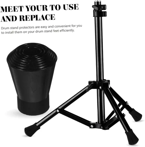 Vista 7 de 3Pcs Rubber Feet for Snare Drum Stand Durable Drum Rack Pads Non Slip Drum Stand Protectors Replacement Accessories for Percussion Instruments Easy