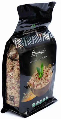 Vista 2 de Heritage Gardens - Arroz orgánico natural del Himalaya 32 onzas (2 libras) - Grano de reliquia raro, origen único, sin OMG, sin gluten, bajo