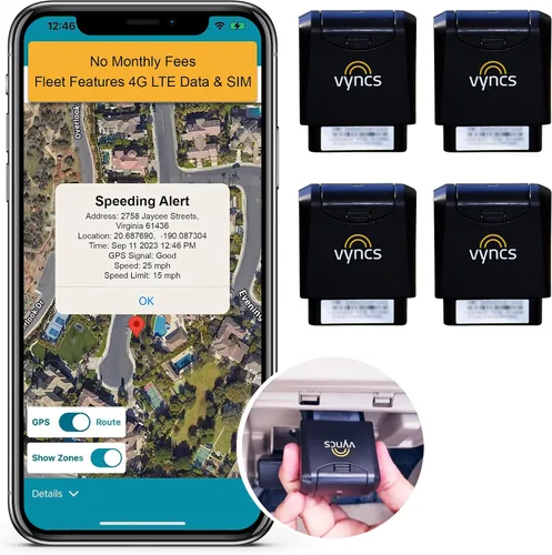 Vista 7 de Flota: GPS Tracker Sin tarifa mensual, 4G LTE OBD, Seguimiento de automóviles y camiones en tiempo real, SIM, Plan de datos gratuito de 1 año
