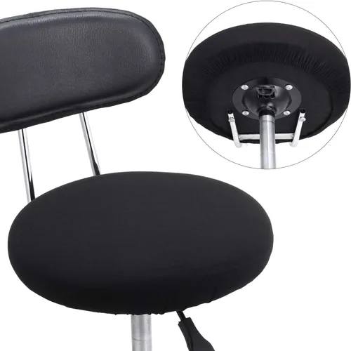 Vista 5 de Tatuo Fundas de Asiento de Taburete de Bar Redondas Lavables Fundas de Cojín de Taburete Fundas Elásticas para Sillas de Bar para Sillas de 14-17