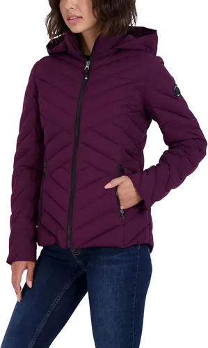 Vista 4 de Nautica Chaqueta acolchada ligera y elástica para mujer con capucha extraíble