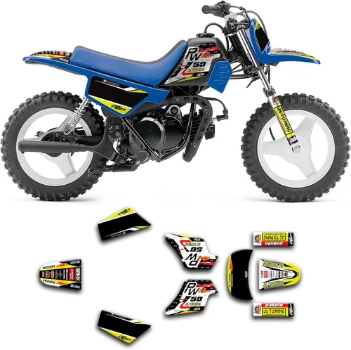 Vista 12 de Kit de calcomanías para PW 50 PW50 piwi 50, gris, YMPW5096N004-G-KO